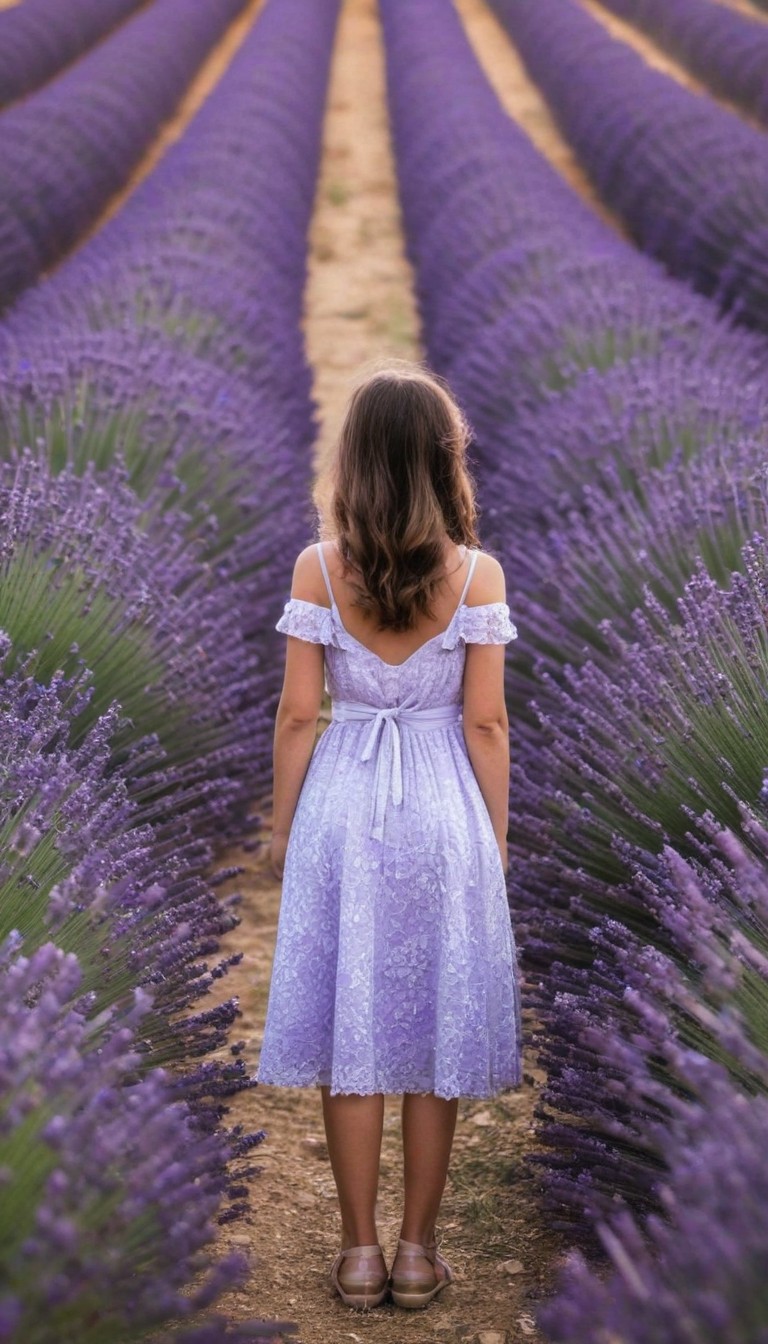 Woman in lavender field Woman in lavender field