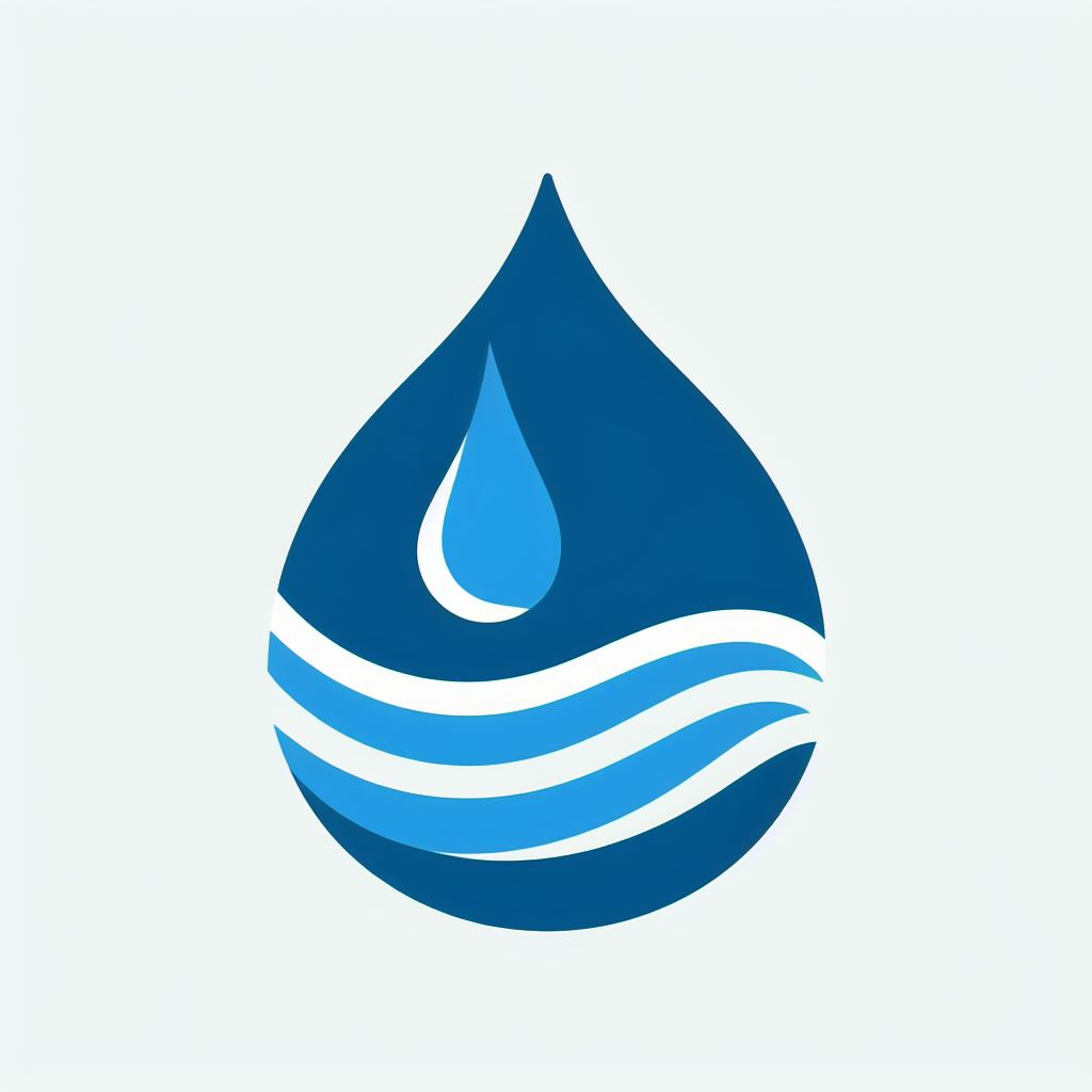 Blue water drop logo Blue water drop logo