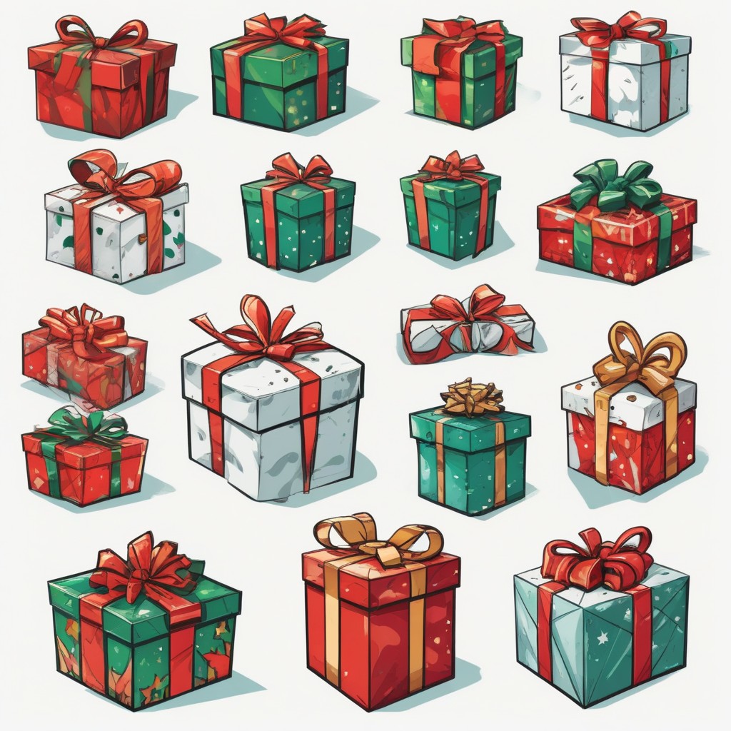 Colorful wrapped christmas presents Colorful wrapped christmas presents