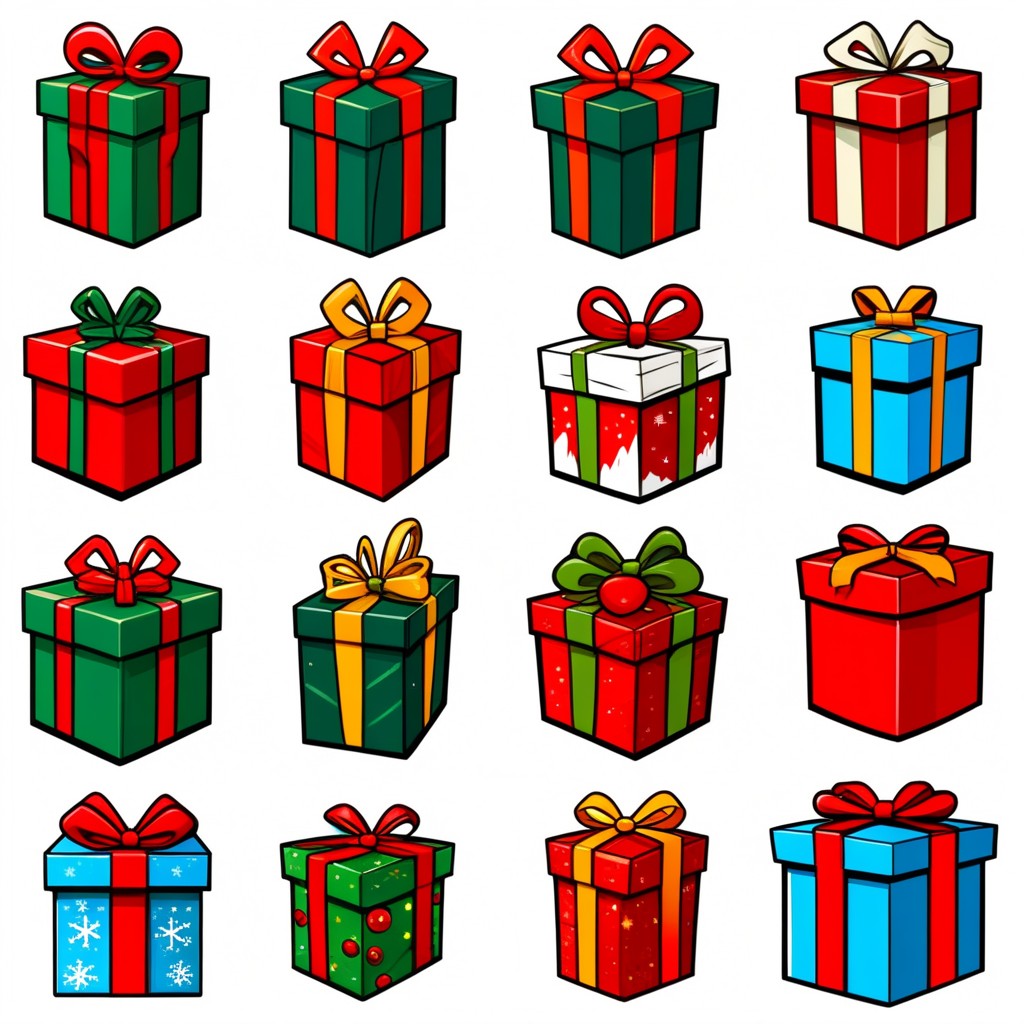 Colorful cartoon gift boxes Colorful cartoon gift boxes
