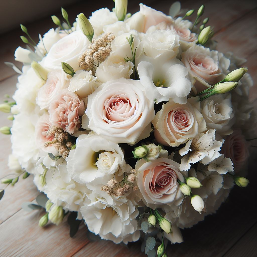 White and blush wedding bouquet White and blush wedding bouquet