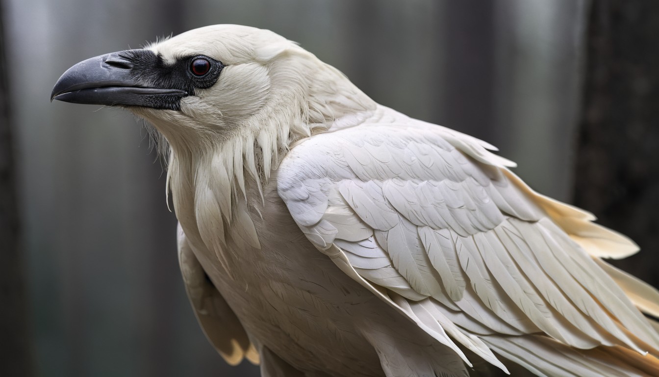 White raven close up White raven close up