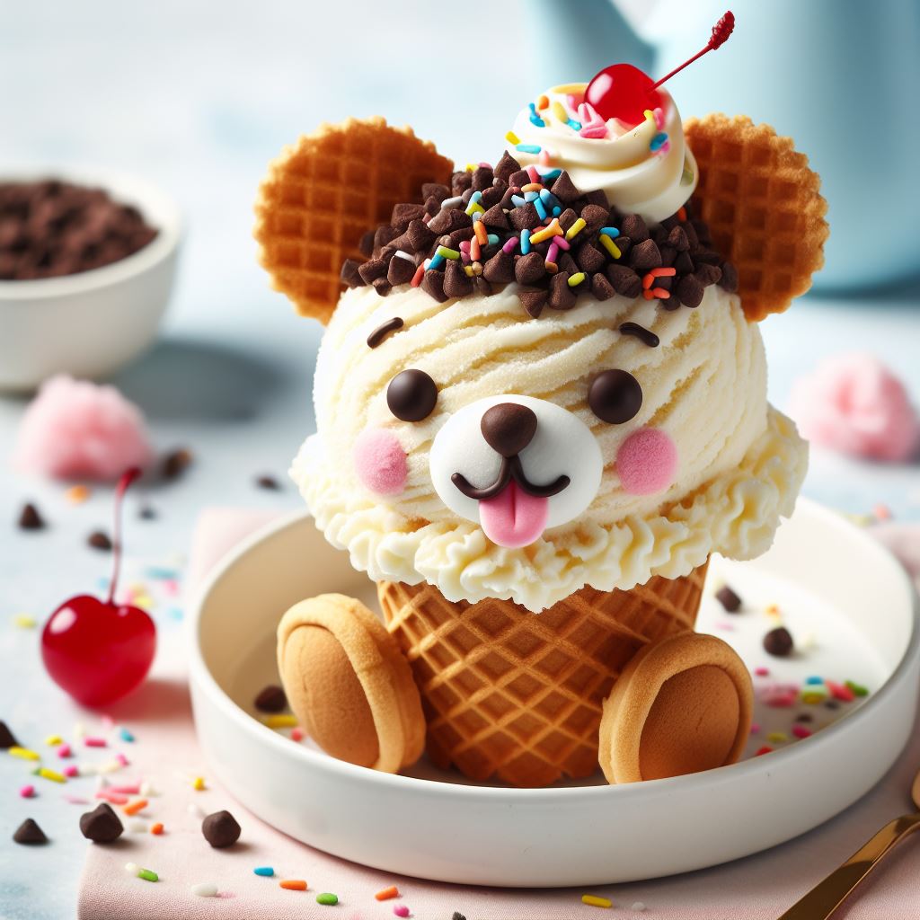 Bear ice cream sundae Bear ice cream sundae