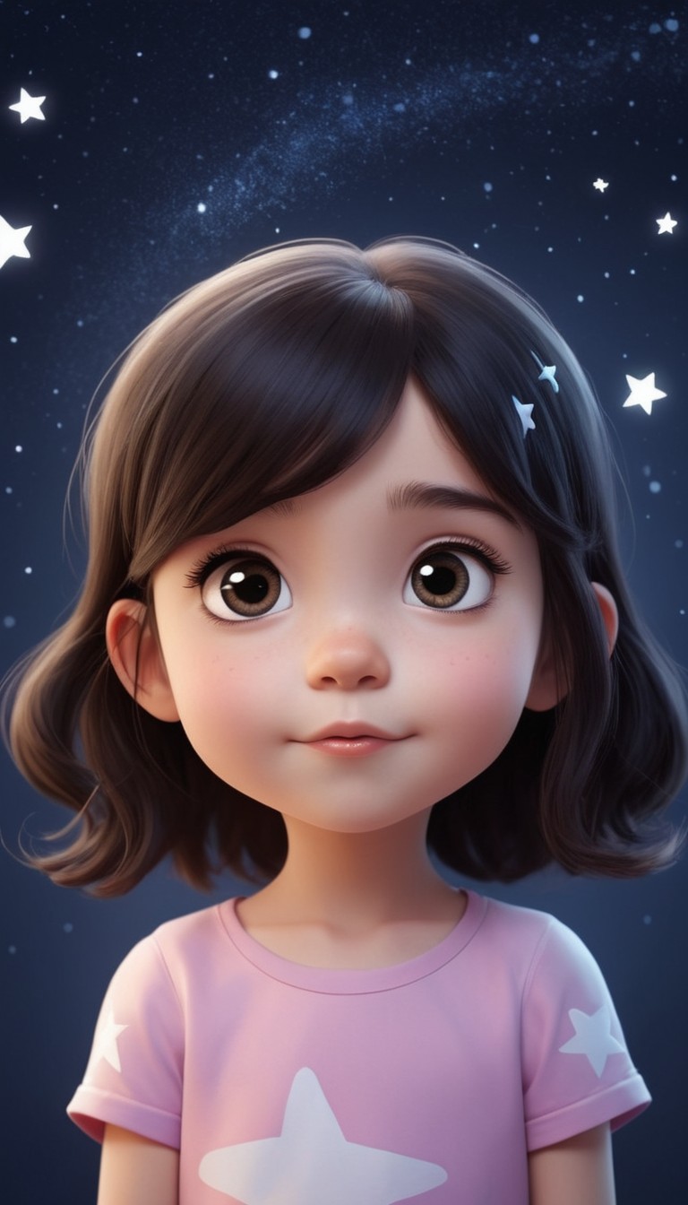 Girl looking up at stars Girl looking up at stars