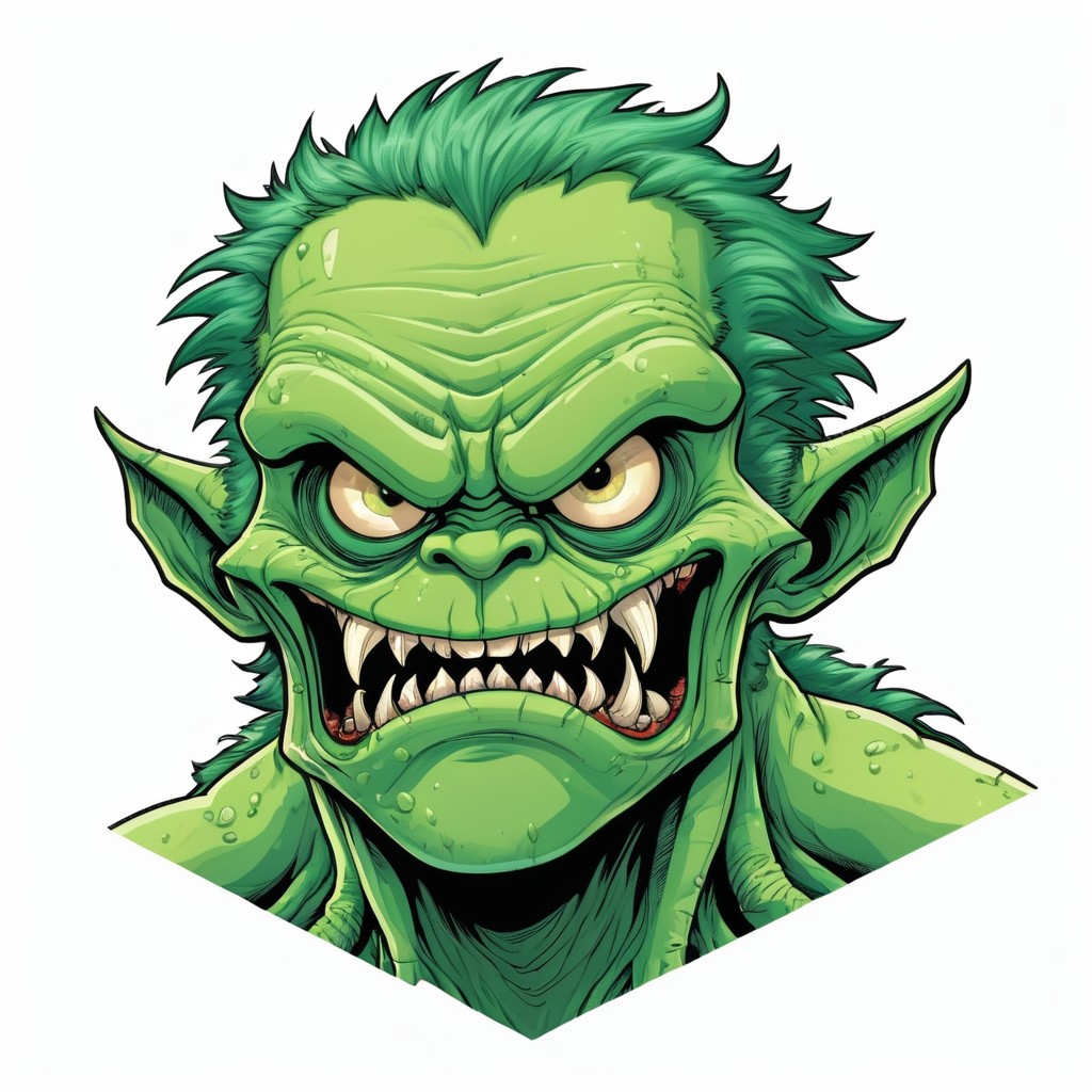 Green goblin monster illustration Green goblin monster illustration
