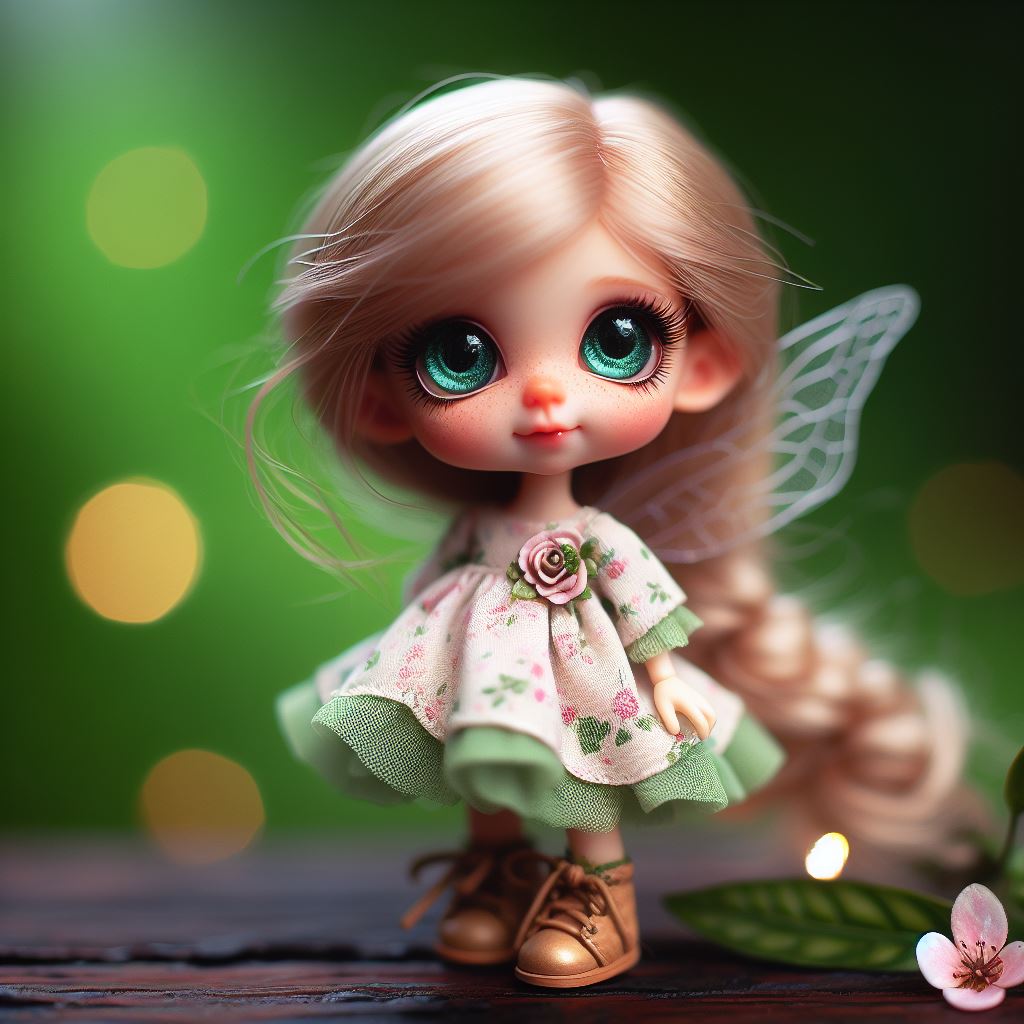 Fairy doll in floral dress Fairy doll in floral dress