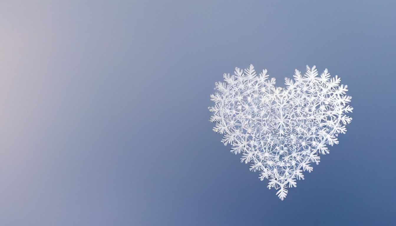 Heart-shaped snowflake Heart-shaped snowflake