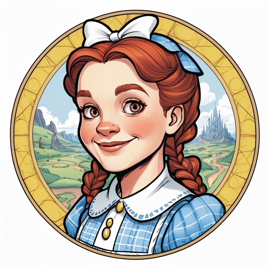 Dorothy in oz, illustrated portrait Dorothy in oz, illustrated portrait