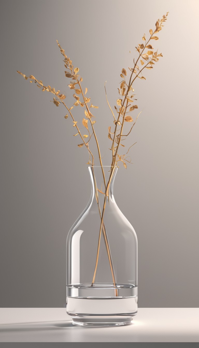 Dried flowers in glass vase Dried flowers in glass vase