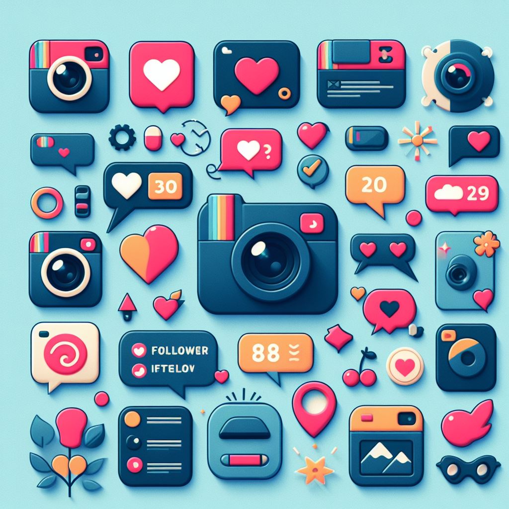 Social media icons illustration Social media icons illustration