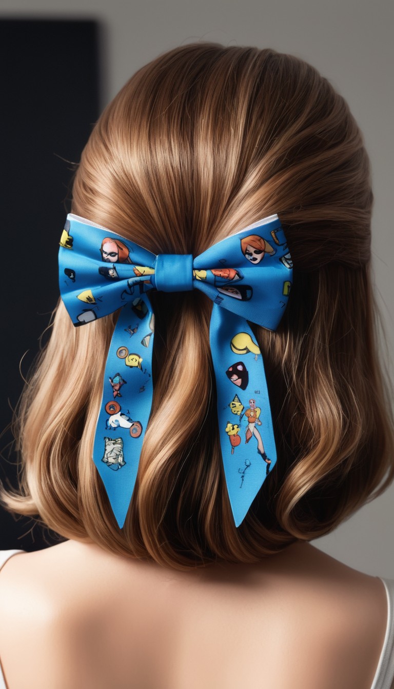 Blue bow hair accessory Blue bow hair accessory