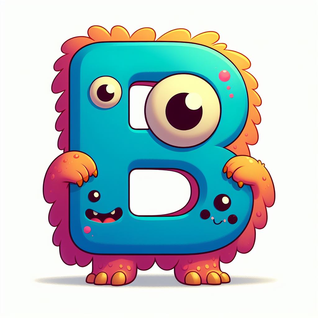 Blue monster letter b Blue monster letter b