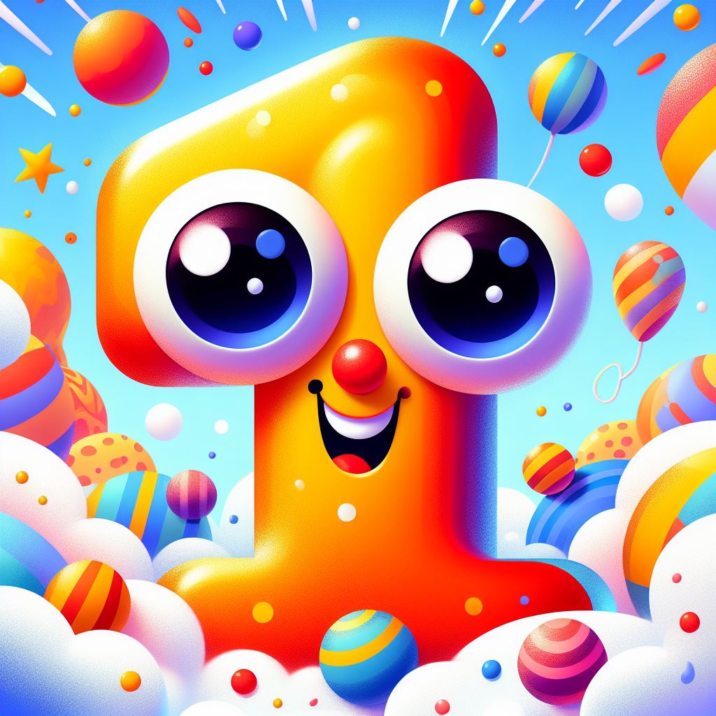 Happy number one balloon illustration Happy number one balloon illustration