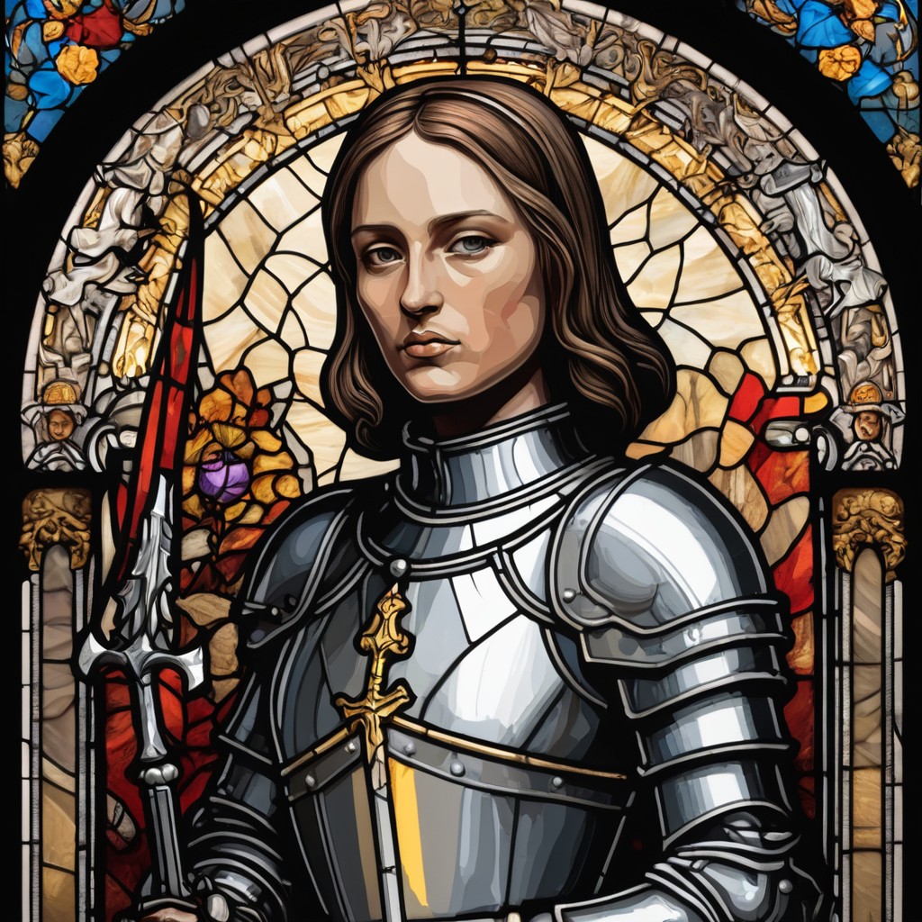Stained glass knight portrait Stained glass knight portrait