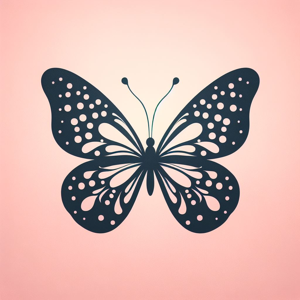Black and white butterfly illustration Black and white butterfly illustration