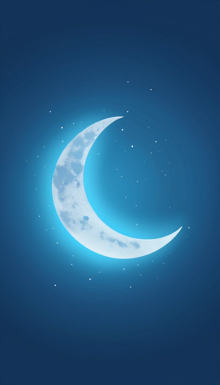 Crescent moon in night sky Crescent moon in night sky