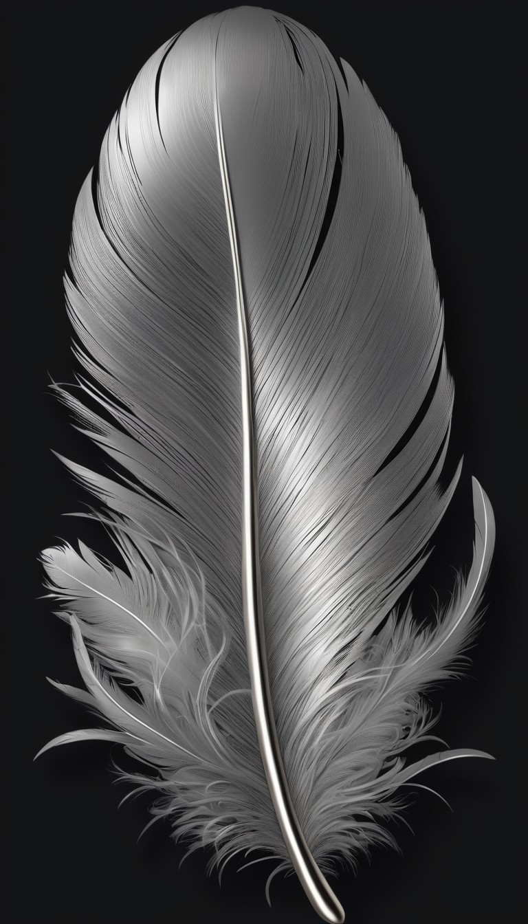 Single silver feather Single silver feather