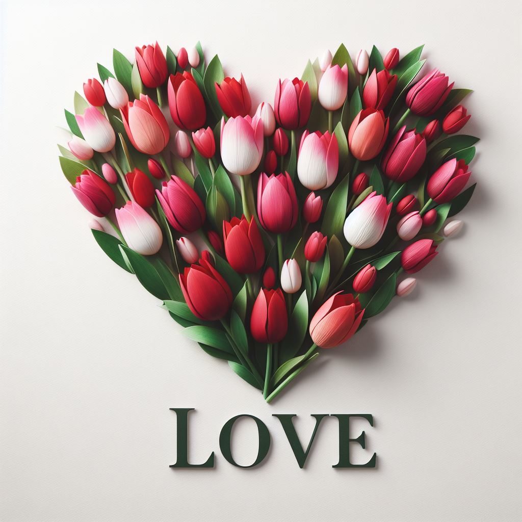 Paper tulip heart Paper tulip heart