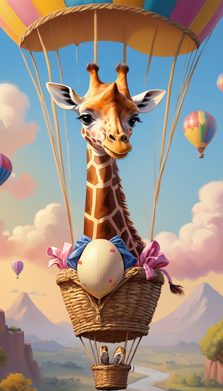 Giraffe hot air balloon ride Giraffe hot air balloon ride