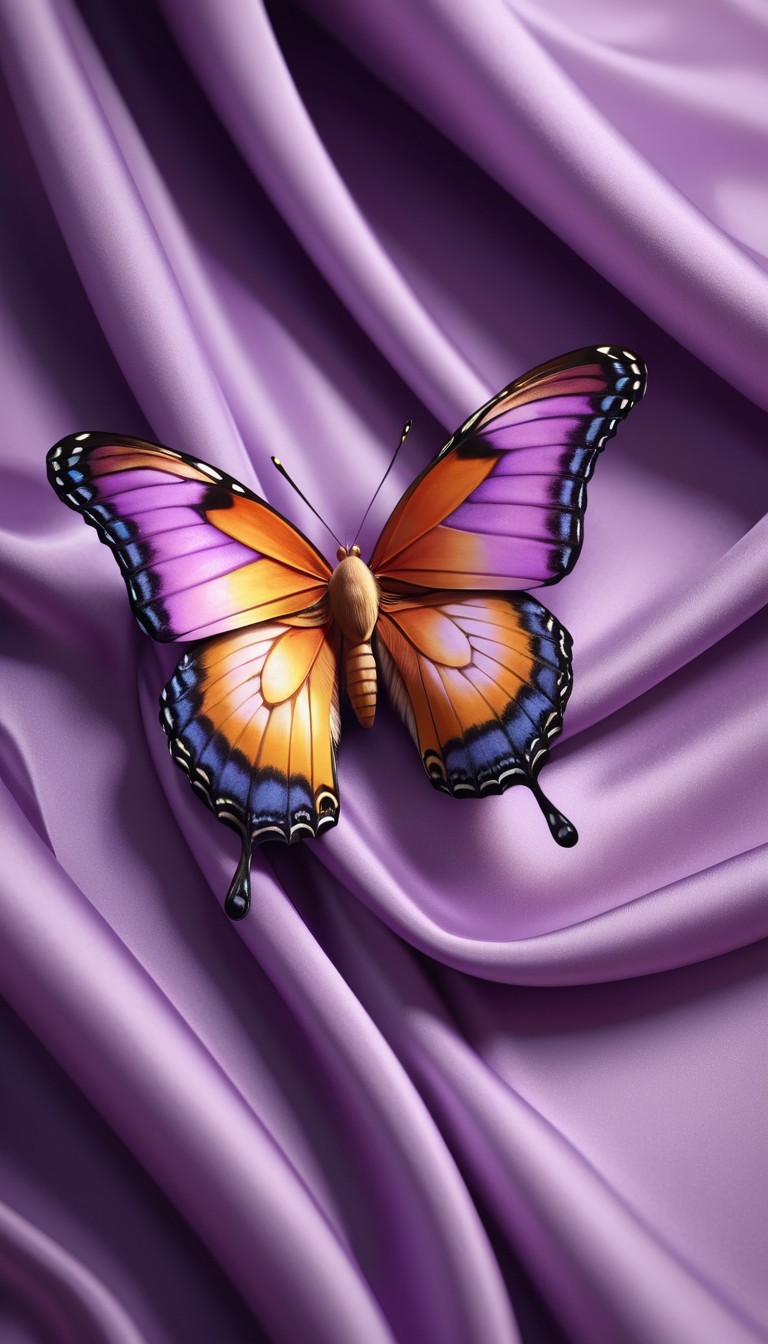 Purple silk butterfly Purple silk butterfly