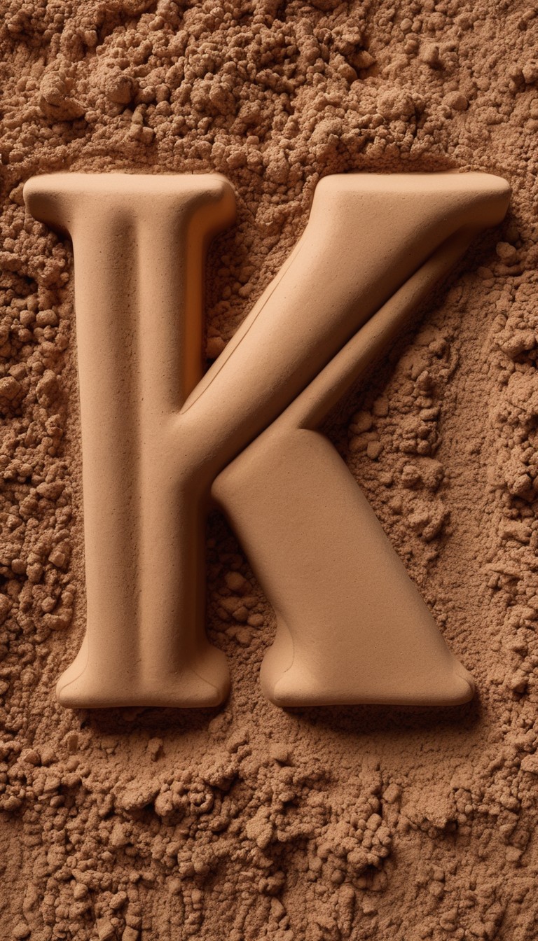 Letter k in cocoa powder Letter k in cocoa powder