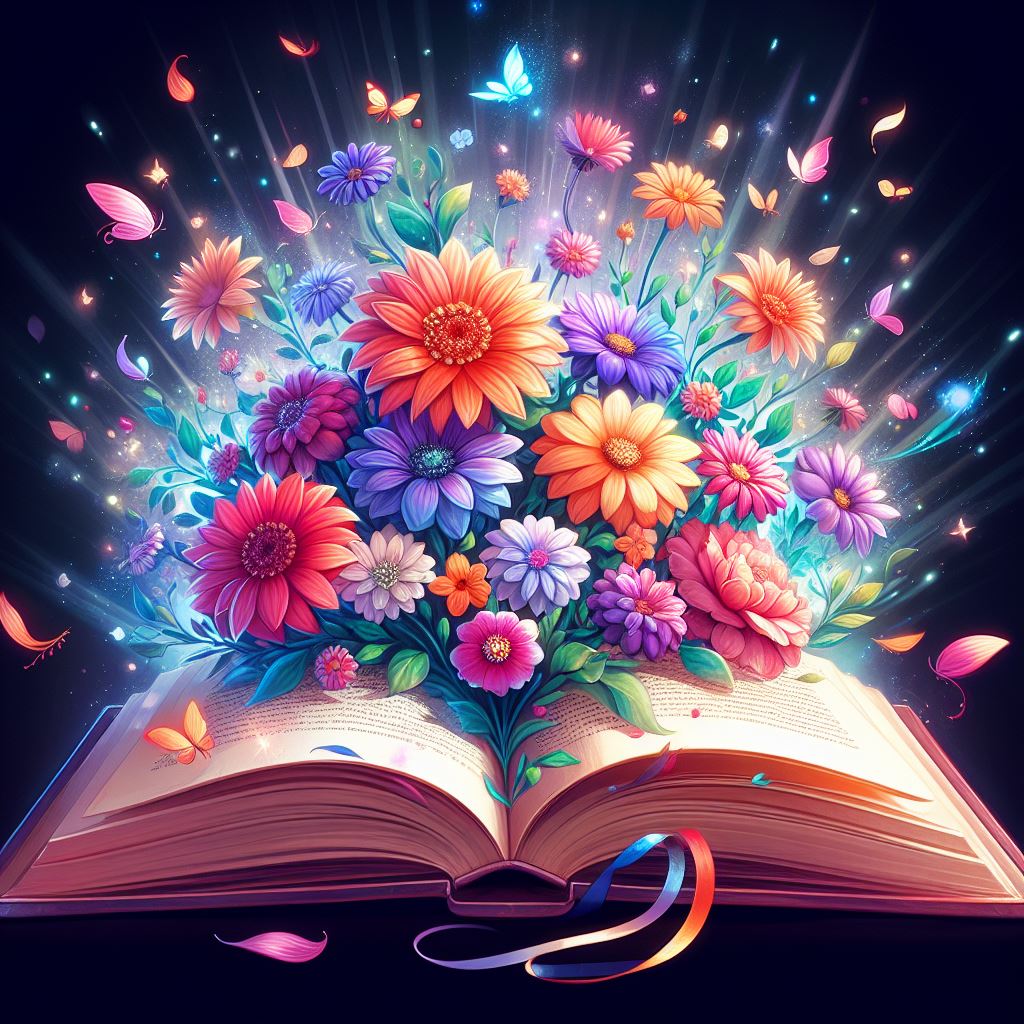 Book of flowers with butterflies Book of flowers with butterflies