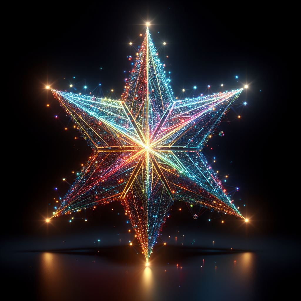 Glowing starburst on black background Glowing starburst on black background