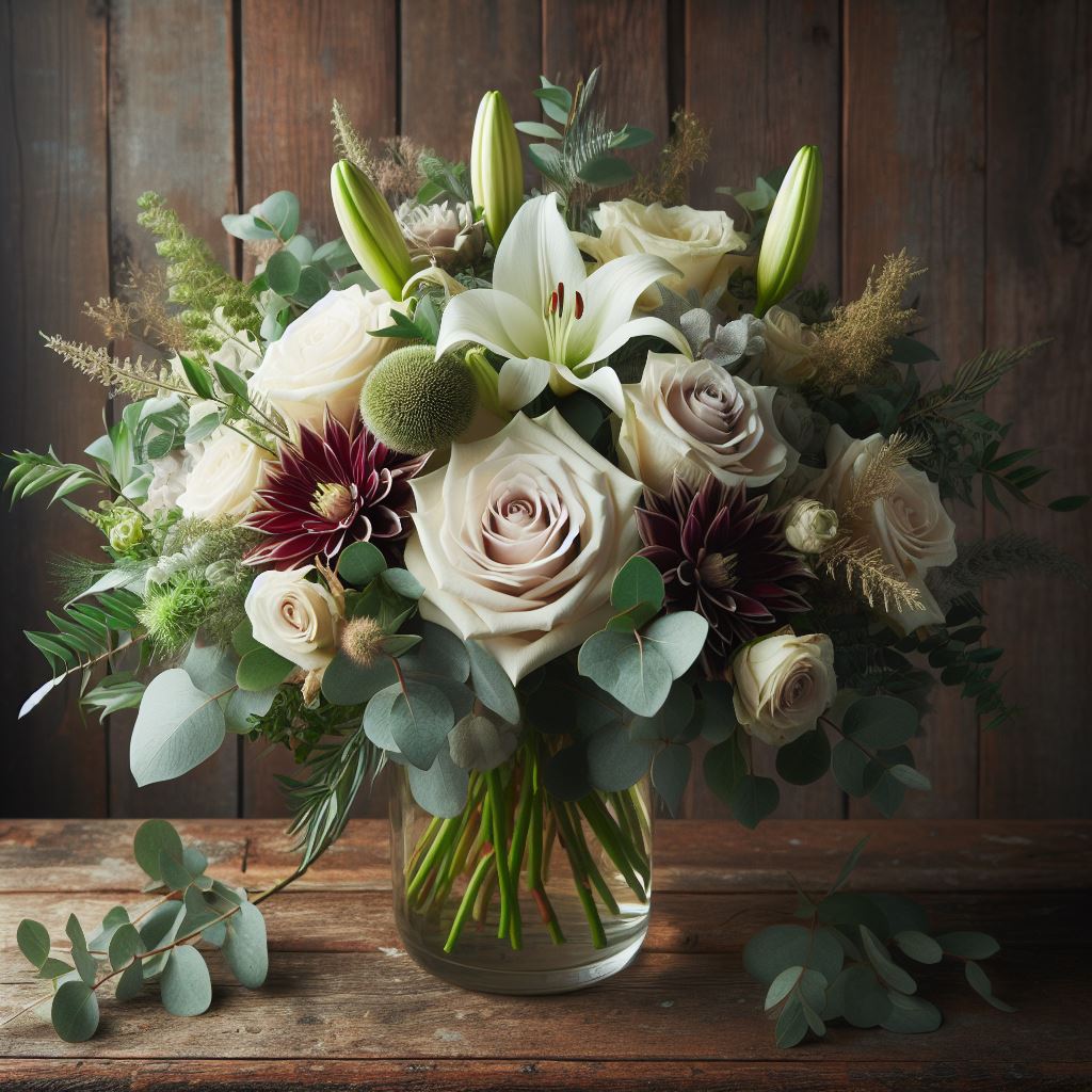 White and cream flower bouquet White and cream flower bouquet