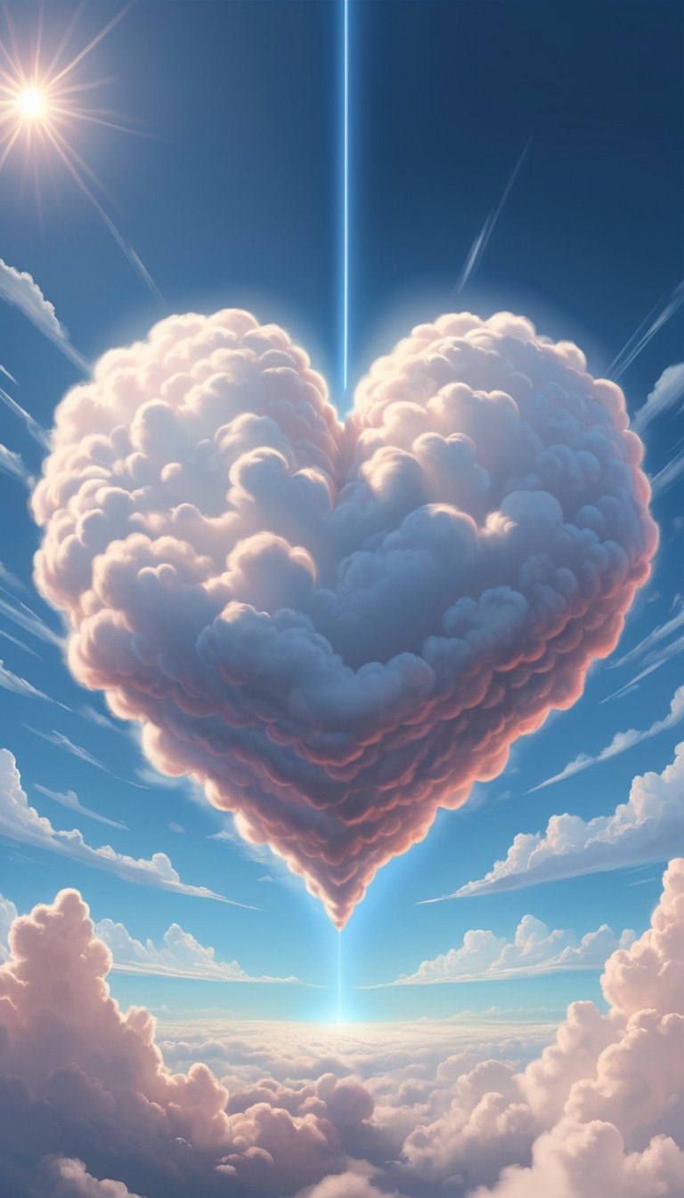 Heart shaped cloud formation in sky Heart shaped cloud formation in sky