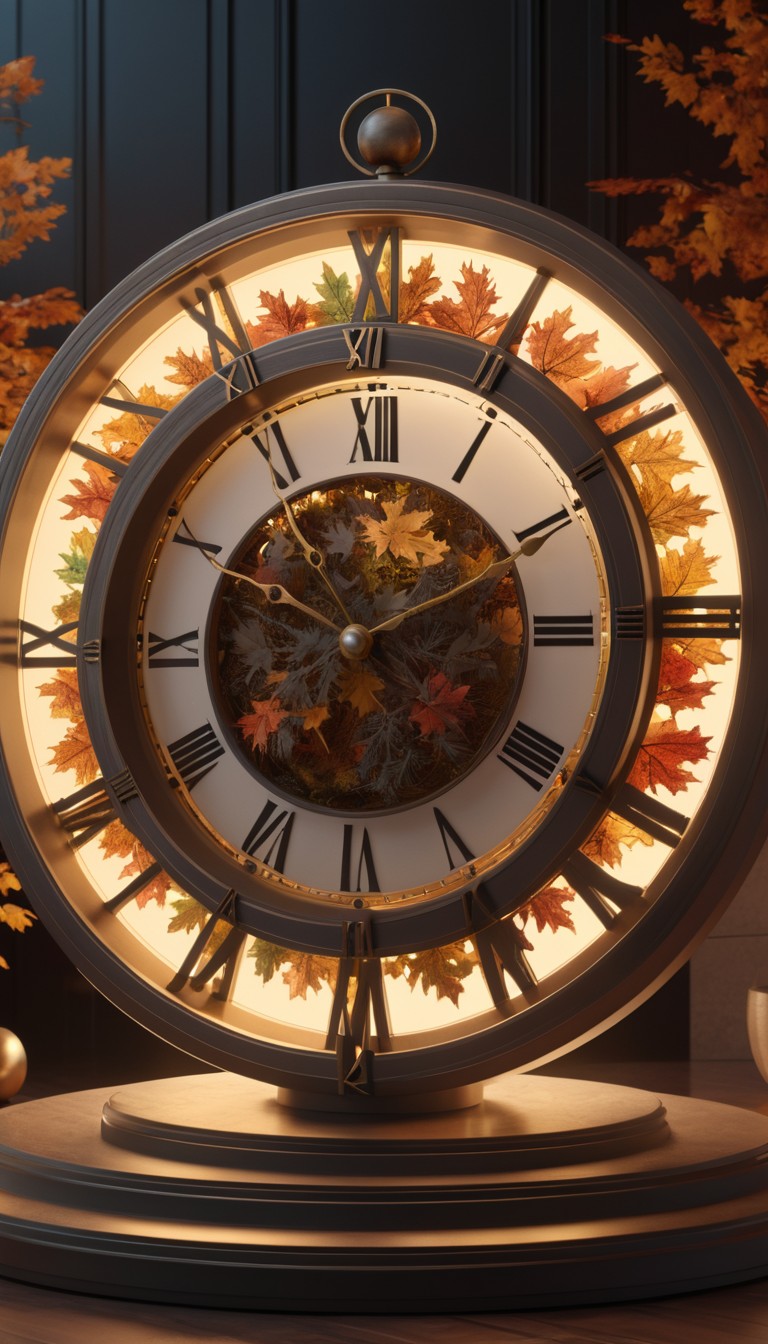 Autumn leaf clock Autumn leaf clock