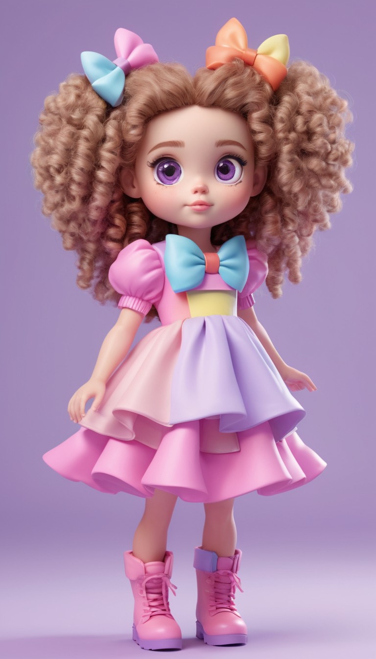 3d render of girl in pink dress 3d render of girl in pink dress