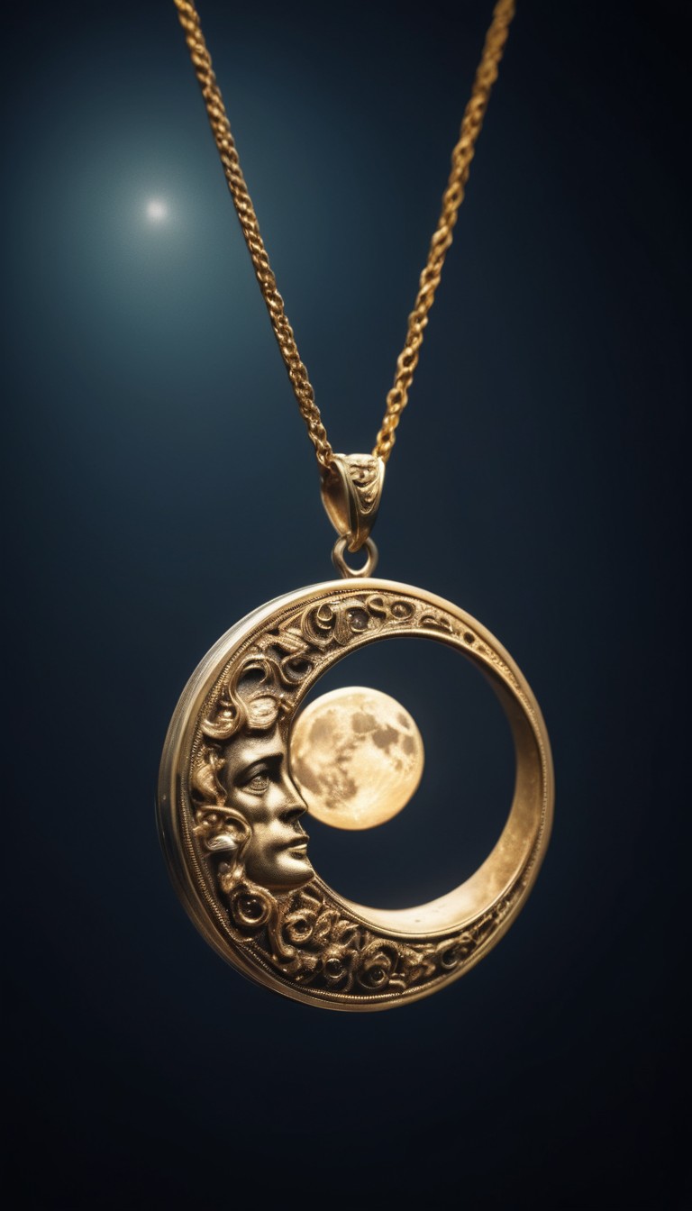 Gold crescent moon necklace Gold crescent moon necklace