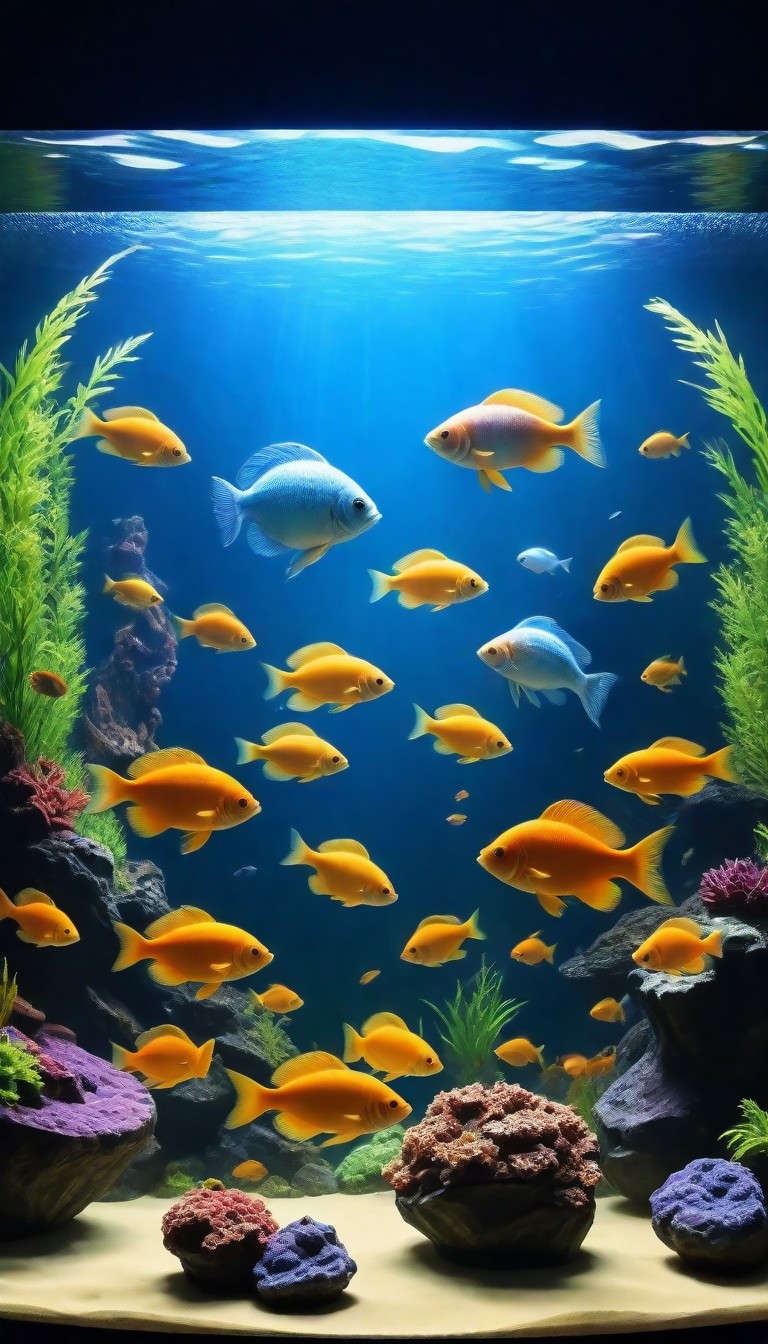 Fish swimming in aquarium Fish swimming in aquarium