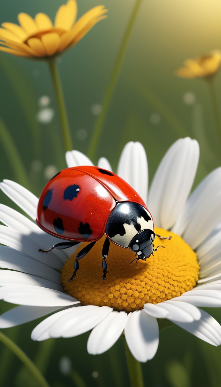 Ladybug on daisy Ladybug on daisy