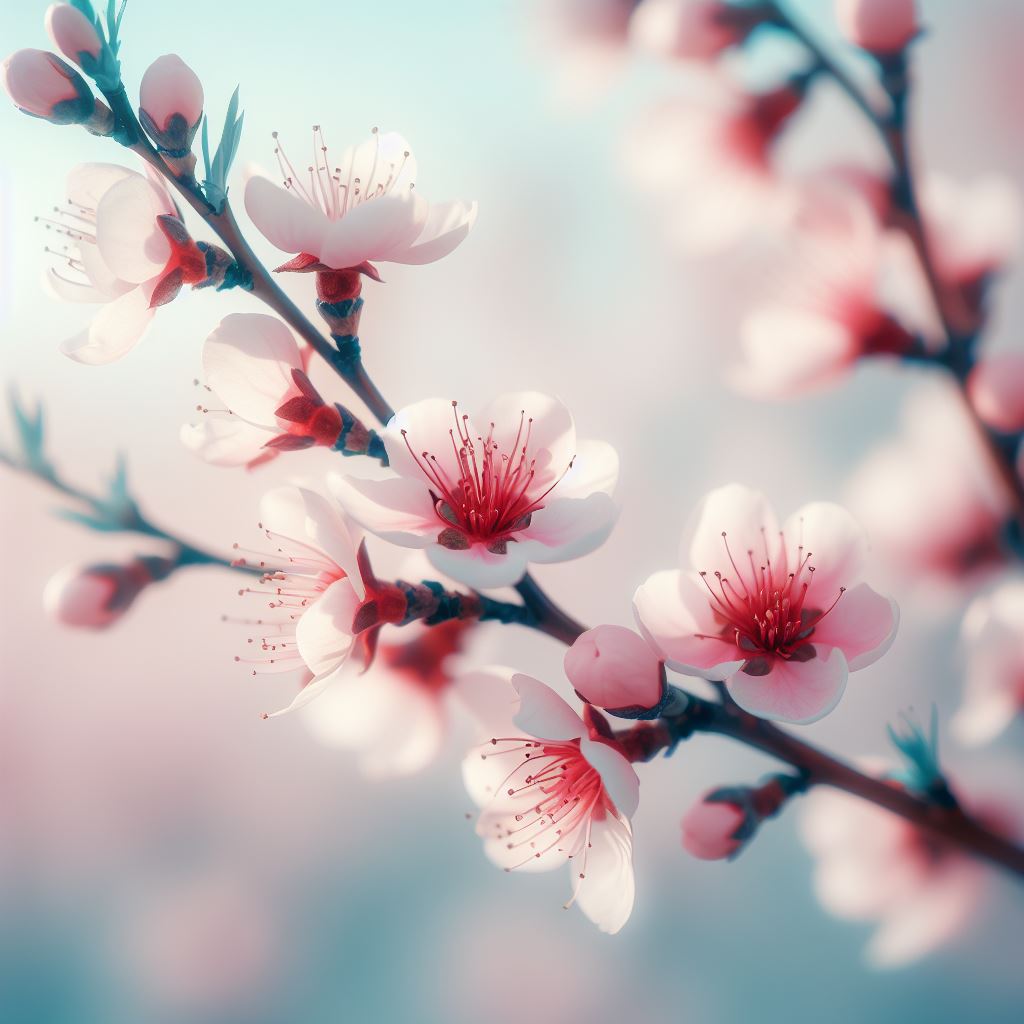 Peach blossoms blooming in spring Peach blossoms blooming in spring