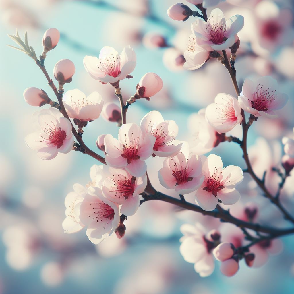 Pink cherry blossoms in spring Pink cherry blossoms in spring