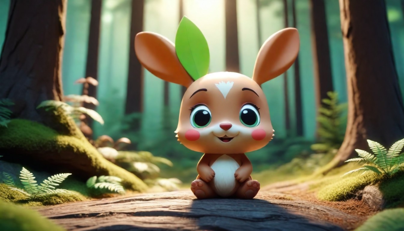 Smiling bunny in a forest Smiling bunny in a forest