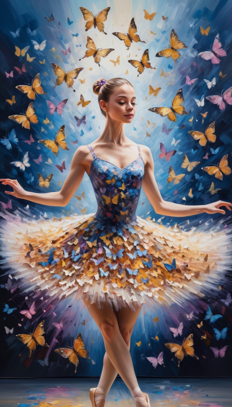 Ballerina surrounded by butterflies Ballerina surrounded by butterflies