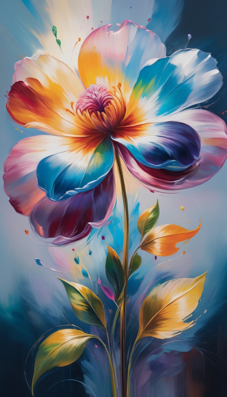 Colorful flower painting Colorful flower painting