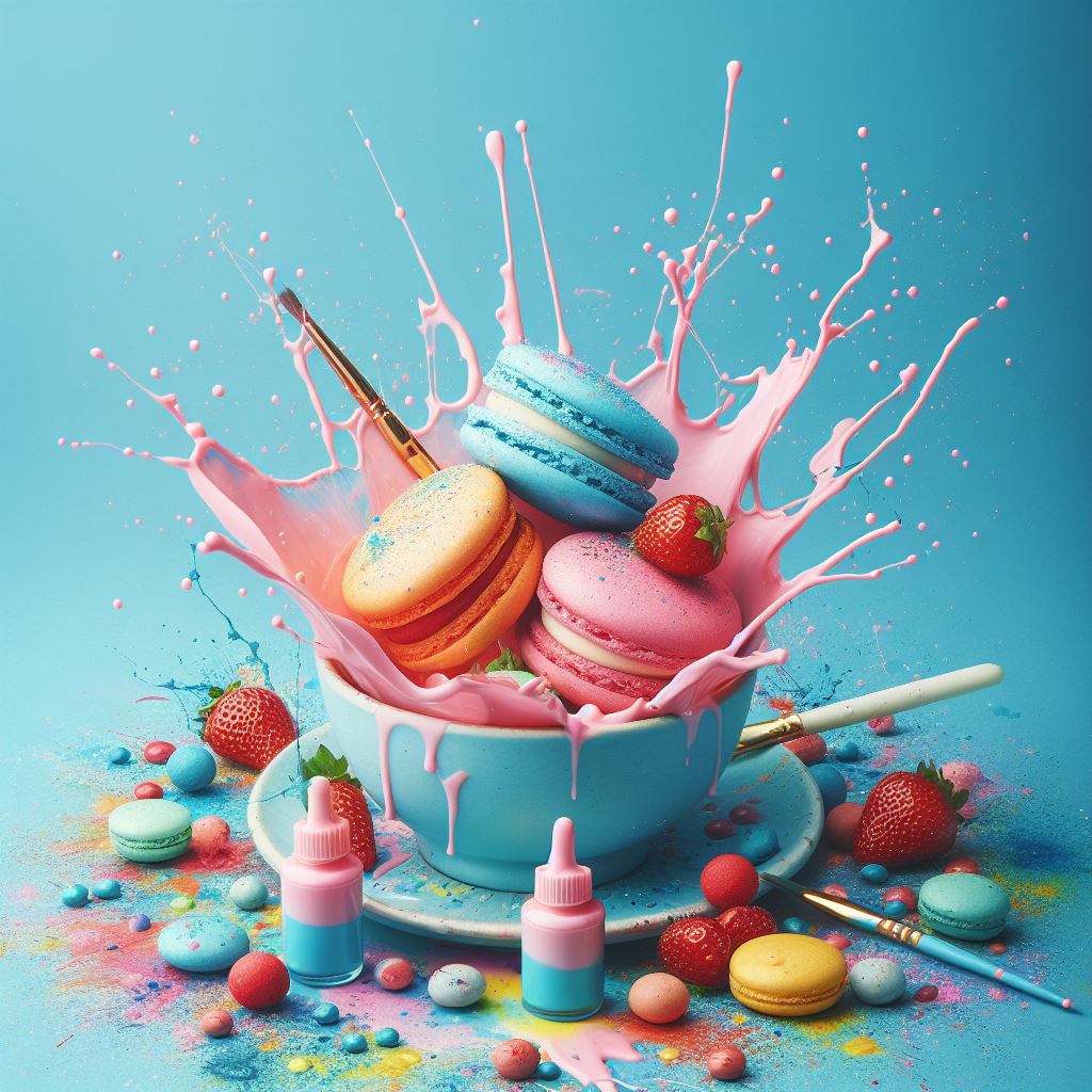 Macarons in a splash of pink Macarons in a splash of pink