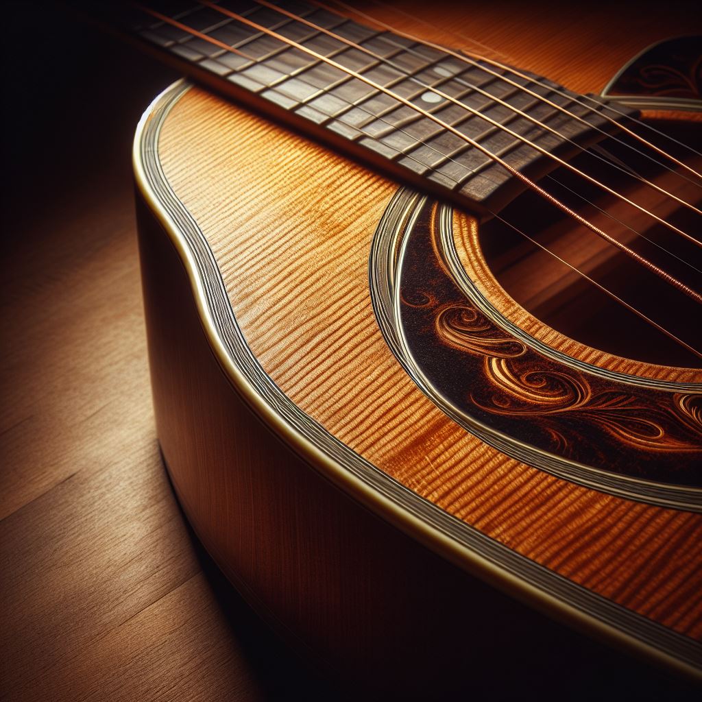 Acoustic guitar detail Acoustic guitar detail
