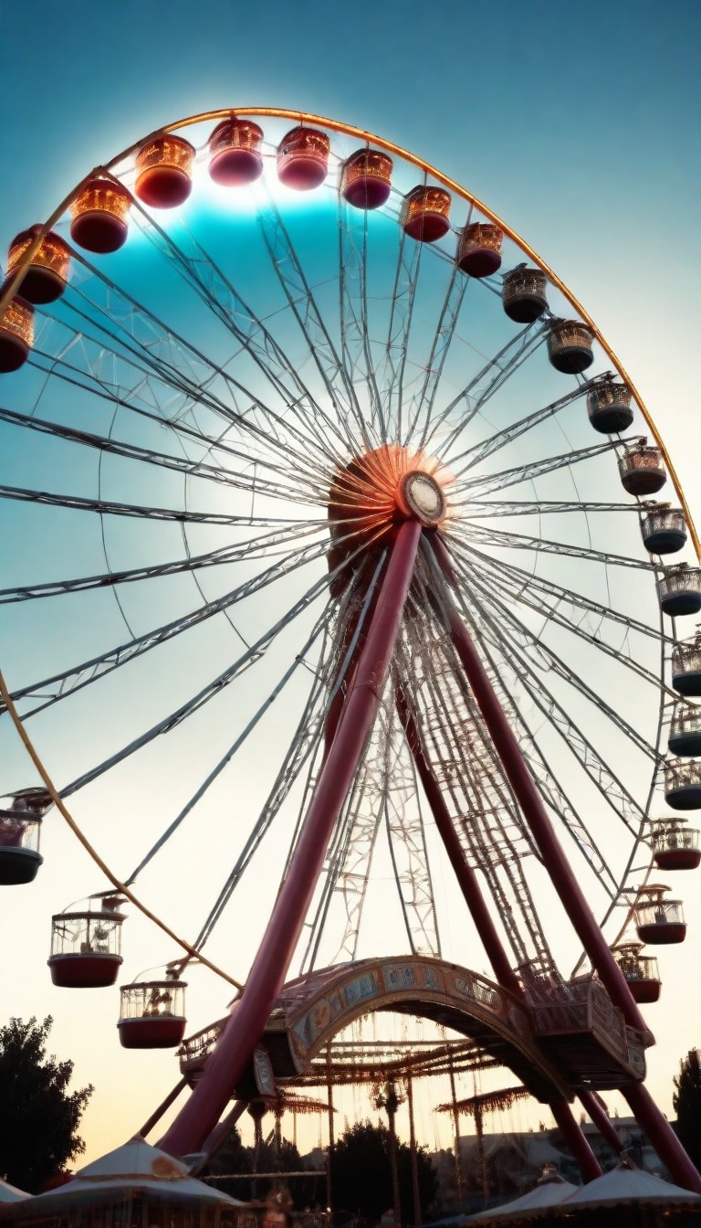 Ferris wheel at sunset Ferris wheel at sunset