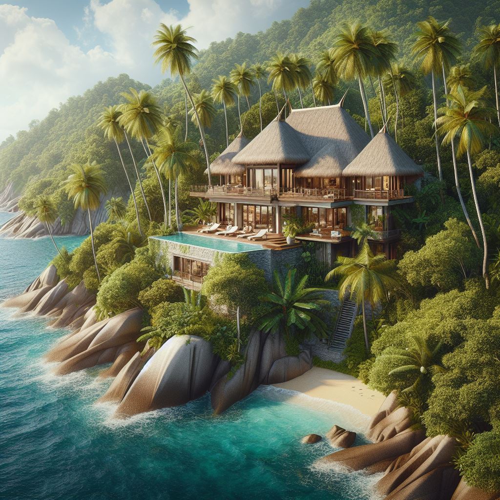 Tropical villa on a secluded island Tropical villa on a secluded island
