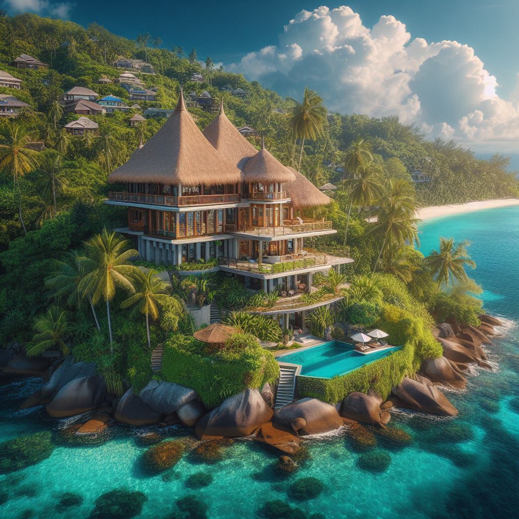 Tropical villa on a secluded island Tropical villa on a secluded island