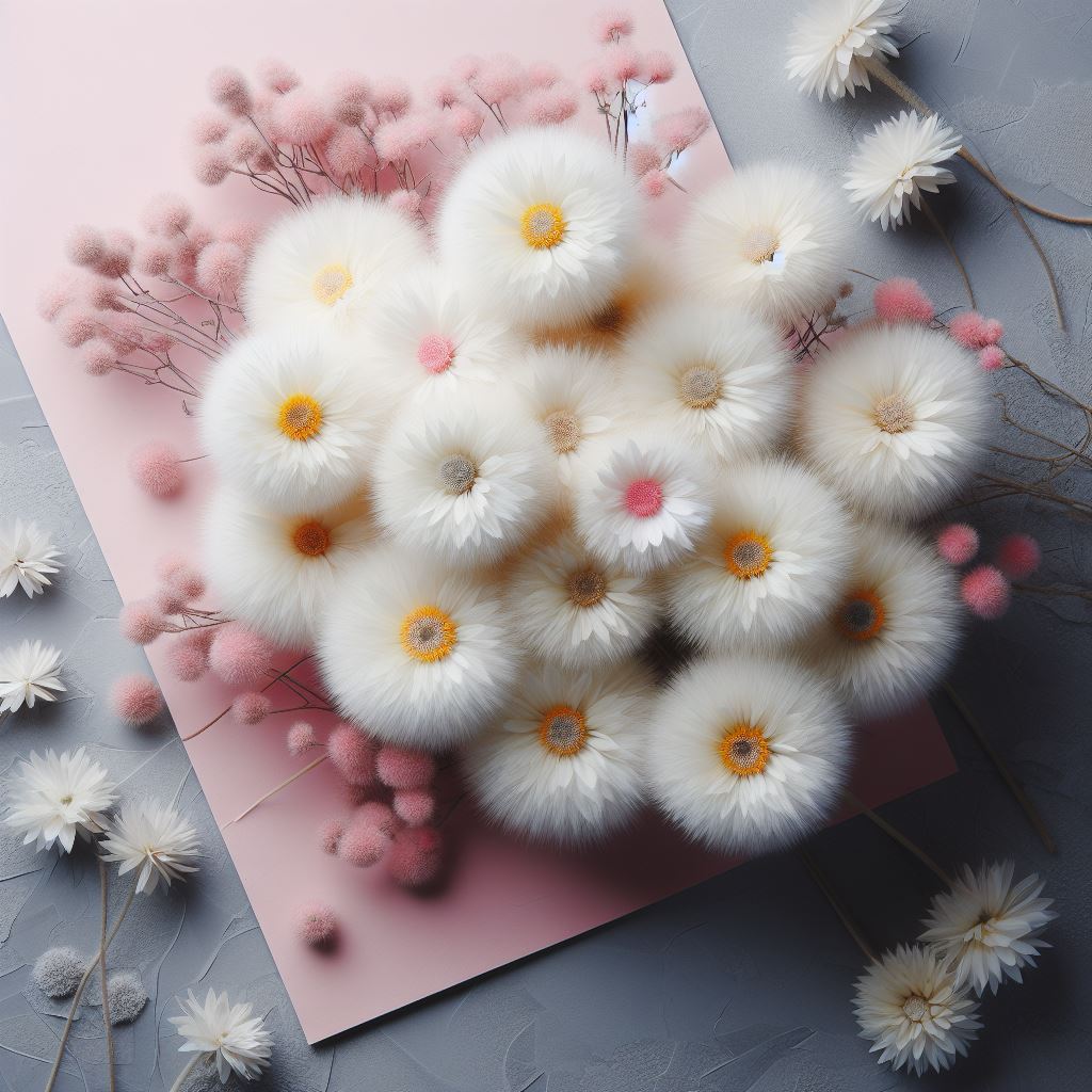 White flowers on pink background White flowers on pink background