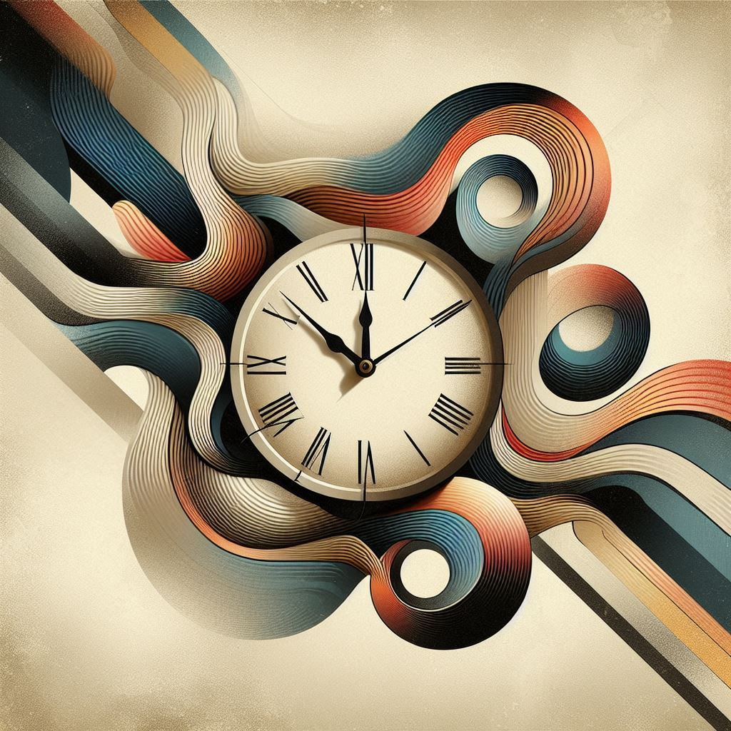 Clock in abstract waves Clock in abstract waves