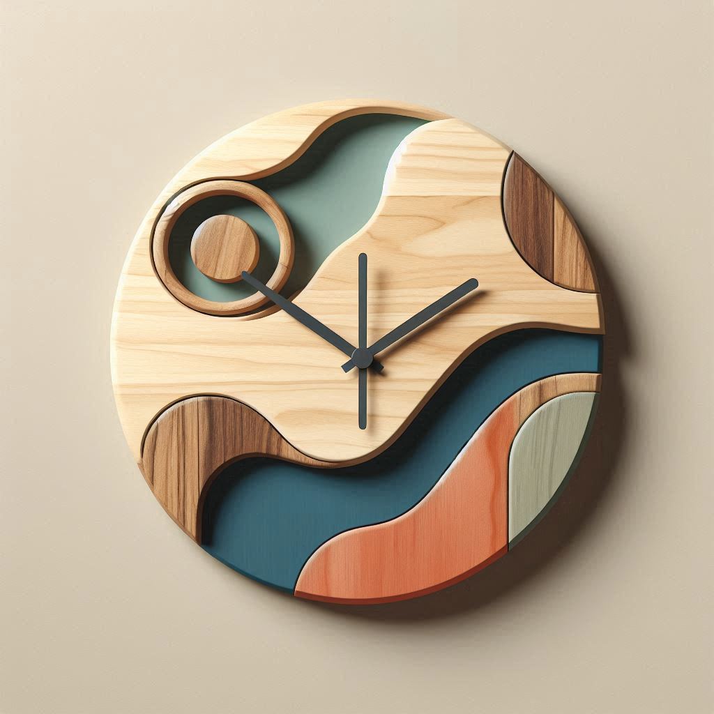 Wooden abstract wall clock Wooden abstract wall clock