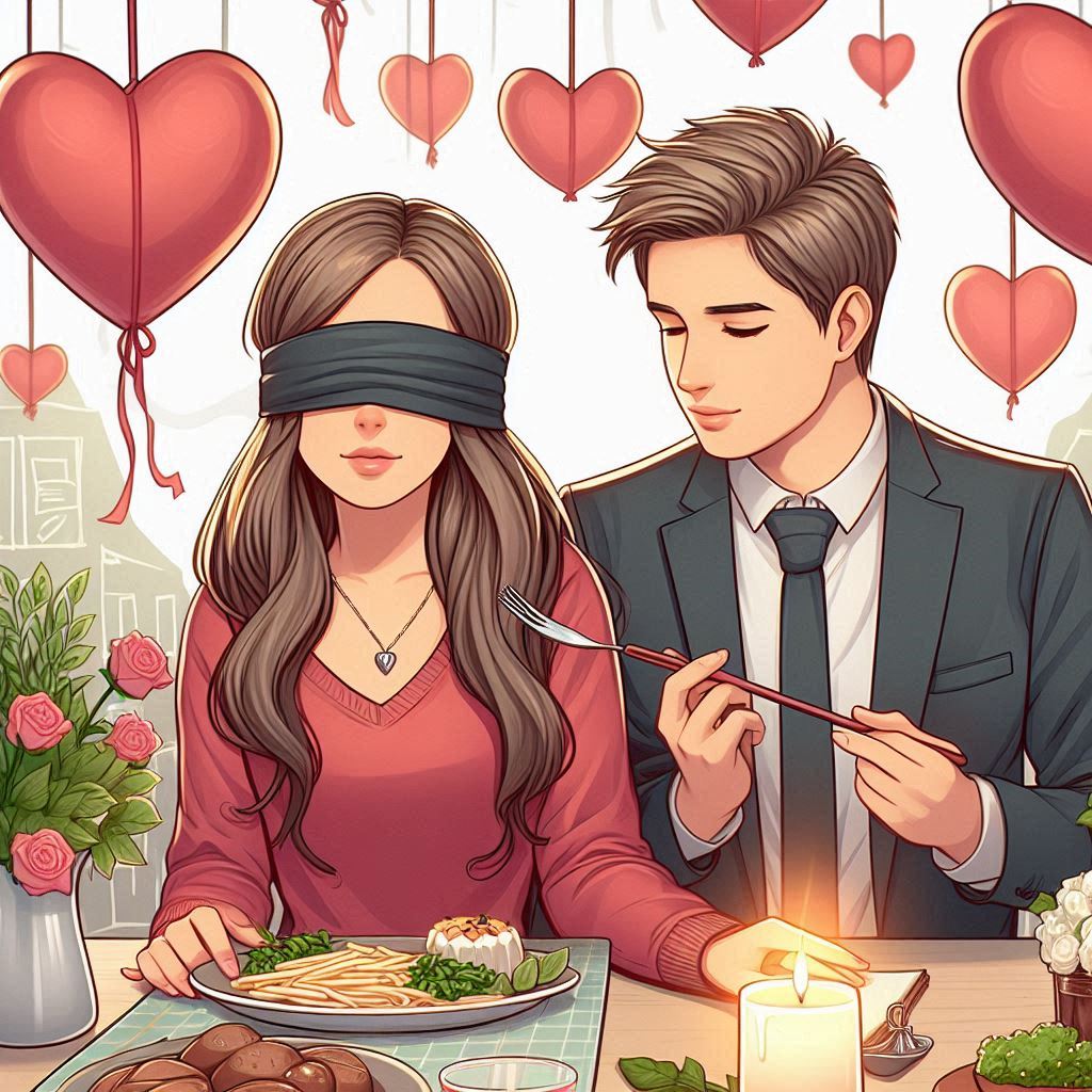 Blindfolded dinner date Blindfolded dinner date