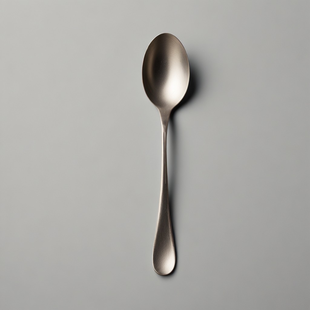 Silver spoon on white background Silver spoon on white background