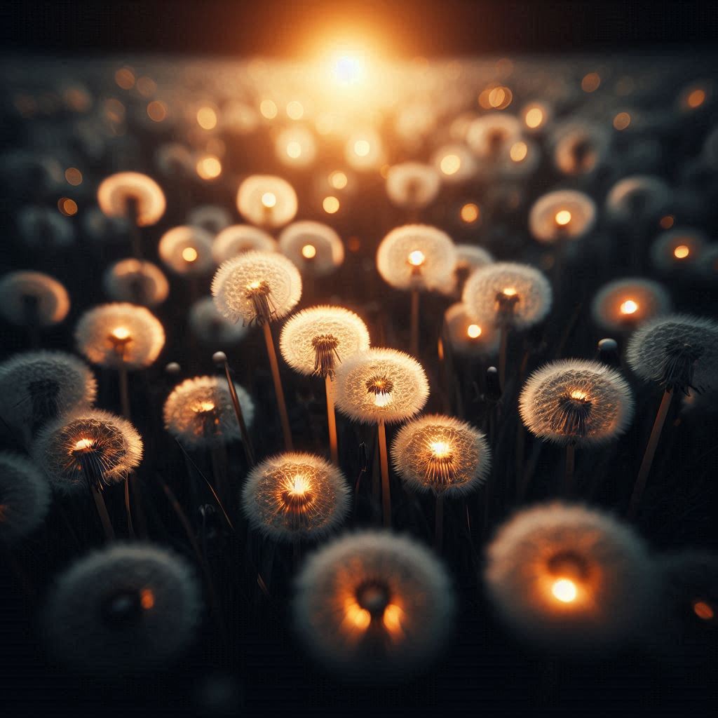Dandelion sunset glow Dandelion sunset glow